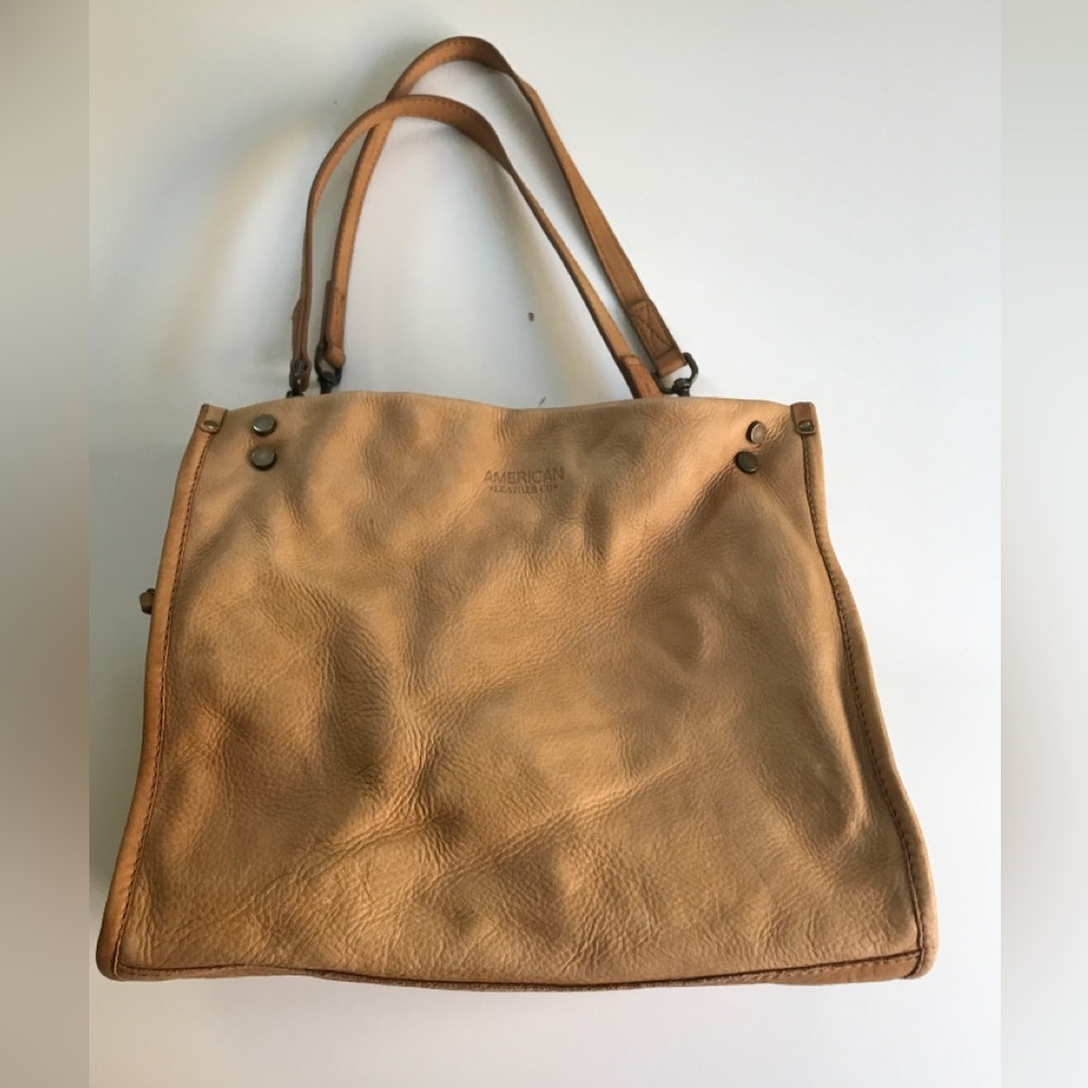 American Leather Co. Lenox Triple Entry Satchel Cafe Latte - Picture 3 of 16